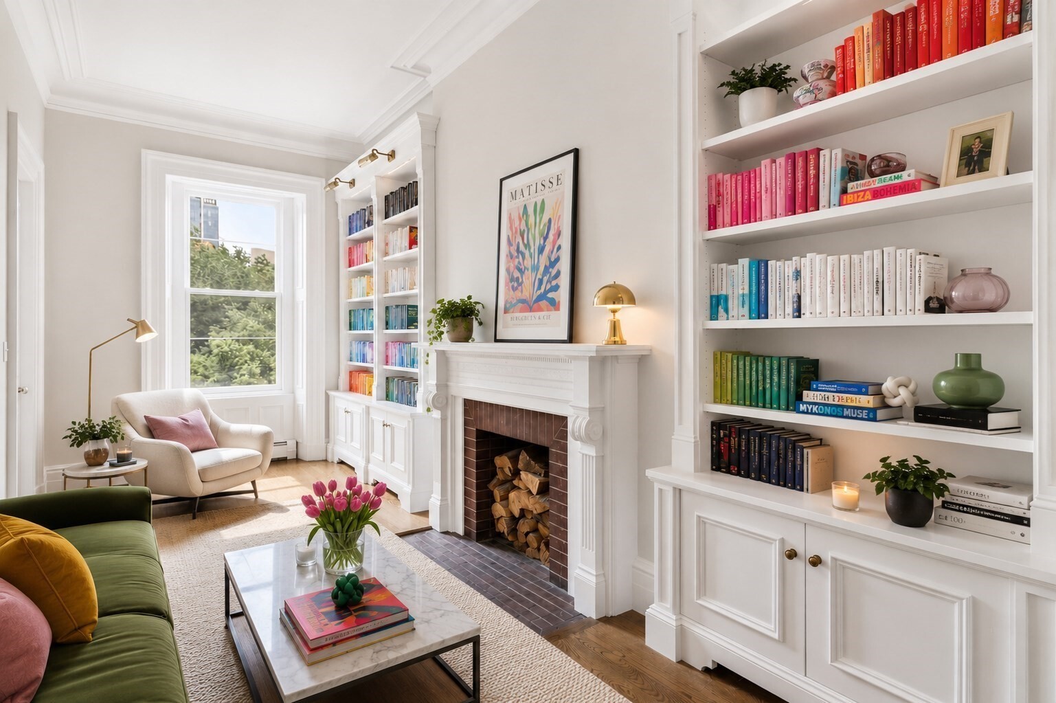 Set within a distinguished Commonwealth Avenue brownstone, this exceptional floor-through residence offers three bedrooms, two bathrooms, and timeless Back Bay elegance. Soaring ceilings, rich hardwood floors, and three fireplaces create a grand yet inviting atmosphere, while oversized windows frame beautiful views of the Back Bay skyline and fill the home with natural light. Designed for both everyday living and effortless entertaining, the open-concept kitchen seamlessly connects to the expansive living and dining spaces. Refined finishes include Waterworks bath fittings, combining classic craftsmanship with understated luxury. The thoughtfully designed floor plan also features in-unit laundry and abundant comfort throughout. Completing this rare offering is one single parking space—an invaluable amenity on one of Back Bay's most coveted streets. Perfectly positioned moments from the Charles River Esplanade, Newbury Street, and the neighborhood's acclaimed restaurants, boutiques, and cultural destinations. Separate bicycle storage and deeded storage room.