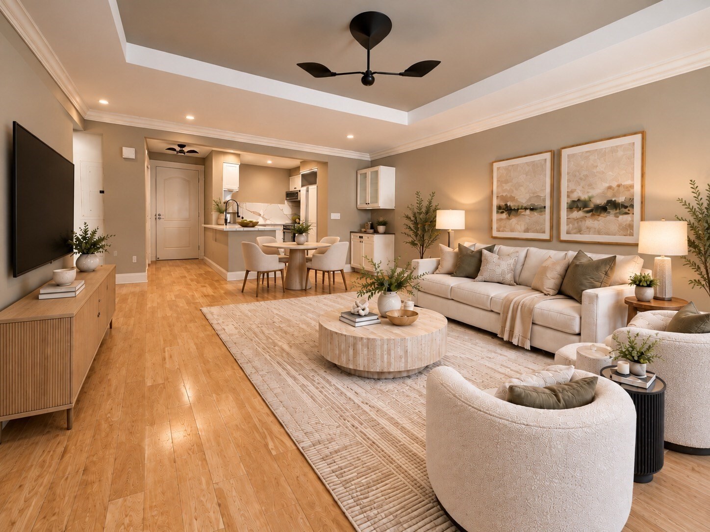 A standout opportunity in the heart of Back Bay, this beautifully updated residence at Trinity Place combines exceptional value, sophisticated design, and the ease of true full-service living. Thoughtfully refreshed with elegant touches throughout, this oversized 810-square-foot one-bedroom offers a level of space, comfort, and service rarely found in such a coveted location.The expansive living room is designed to impress, featuring a dramatic picture window, tray ceiling, crown molding, hardwood floors, and a generous dining area ideal for both everyday living and entertaining. The open kitchen has been tastefully updated with stone countertops and backsplash, stainless steel appliances, and a clean, timeless aesthetic that flows seamlessly into the main living space.The king-sized bedroom is a true retreat, offering excellent closet space along with a custom built-in wall unit that provides additional storage and a dedicated home-office area. The spa-inspired bath is beautifully finished with rich stone surrounds and detailed tile work, creating a refined and relaxing atmosphere. Additional deeded storage within the building adds even more convenience.At Trinity Place, the lifestyle extends far beyond the residence itself. Residents enjoy an impressive collection of amenities, including a fully equipped fitness center, massage room, and elegant library/meeting room. Direct access to acclaimed Sorellina offers the added luxury of exceptional dining and room-service options without leaving the building.Complete with garage parking and valet service, this is effortless Back Bay living at its best—just moments from Newbury Street, Copley Square, world-class dining, shopping, and everything that makes this one of Boston’s most desirable neighborhoods. Beautifully updated, generously sized, amenity-rich, and compellingly priced, this is an opportunity not to be missed.